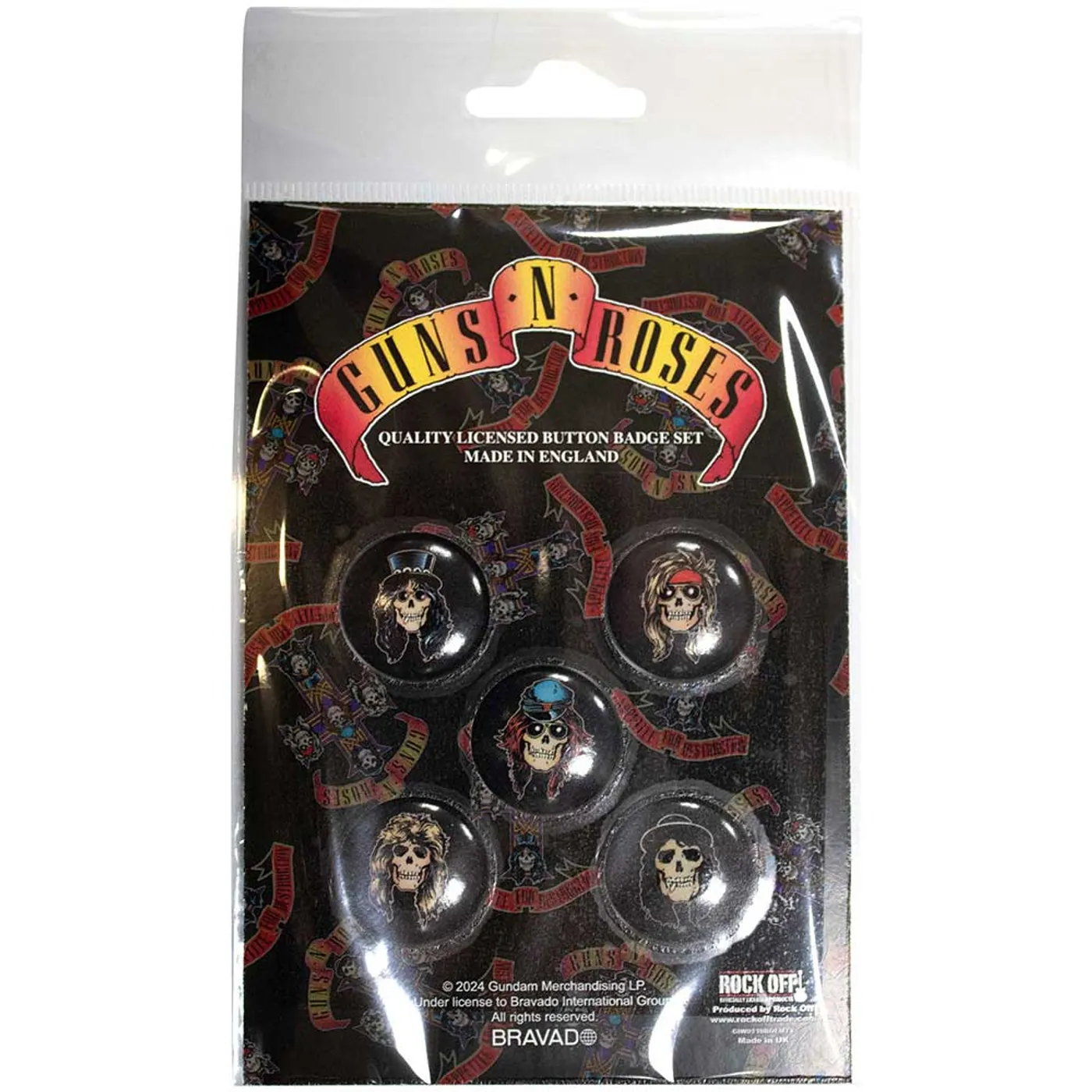 Guns N' Roses Plastic - Pin Badge - Appetite Skulls
