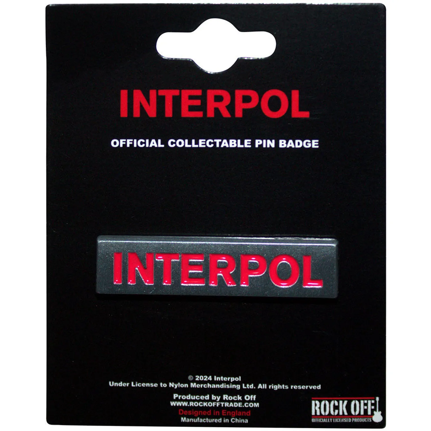 Interpol Pin - Badge - Text Logo