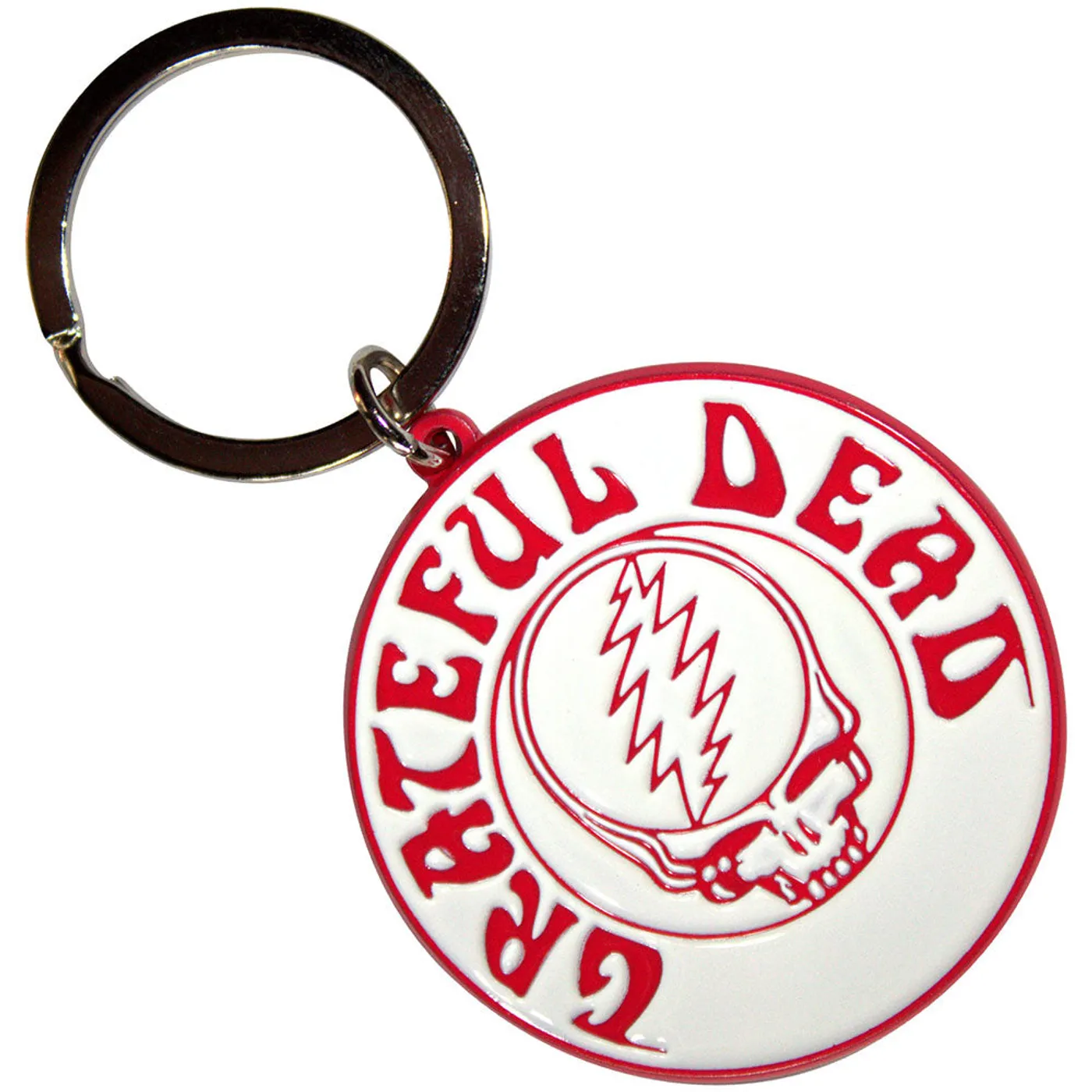Grateful Dead Standard Keychains - Steal Your Face Mono Red