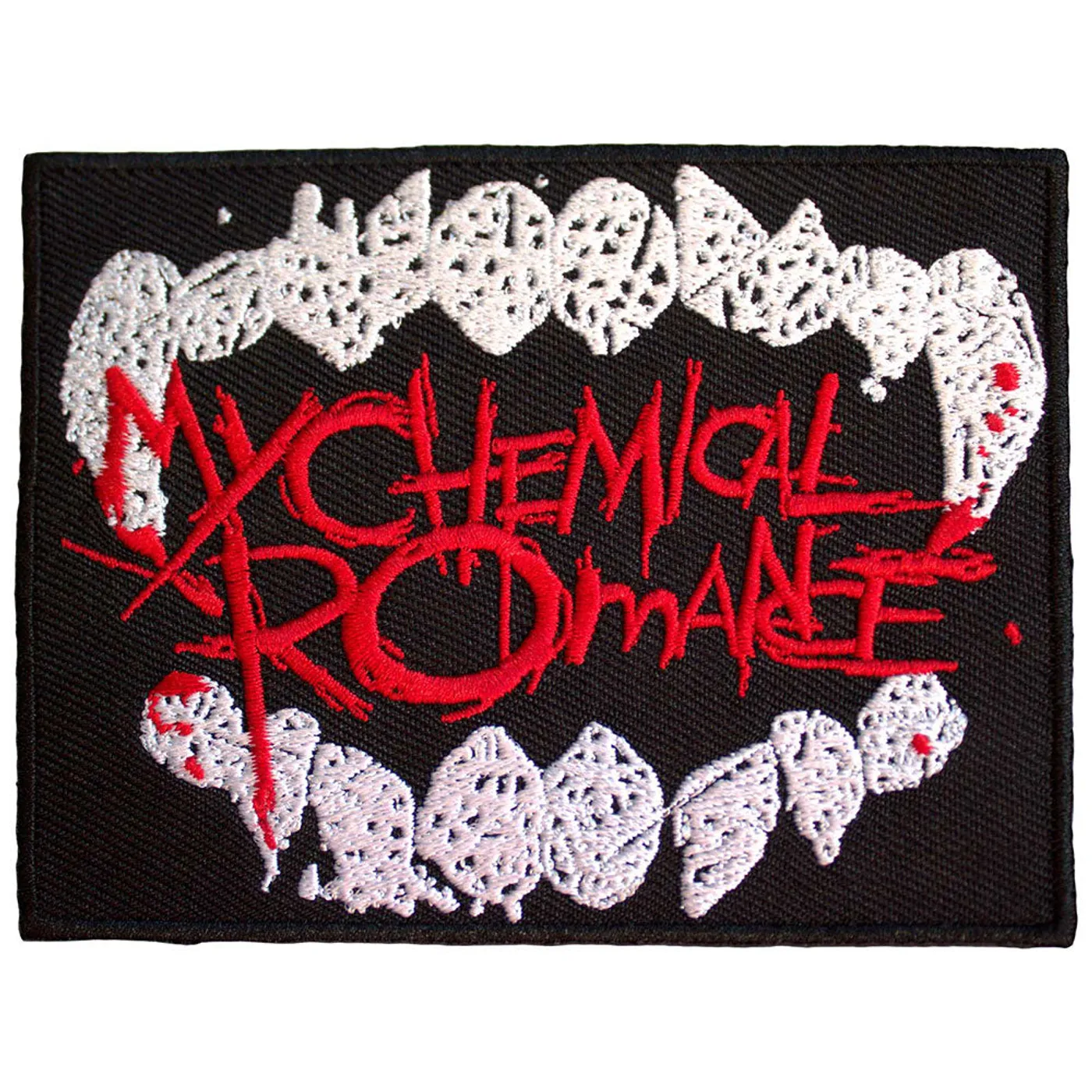 My Chemical Romance Patches - Iron On - The Black Parade Logo Fangs