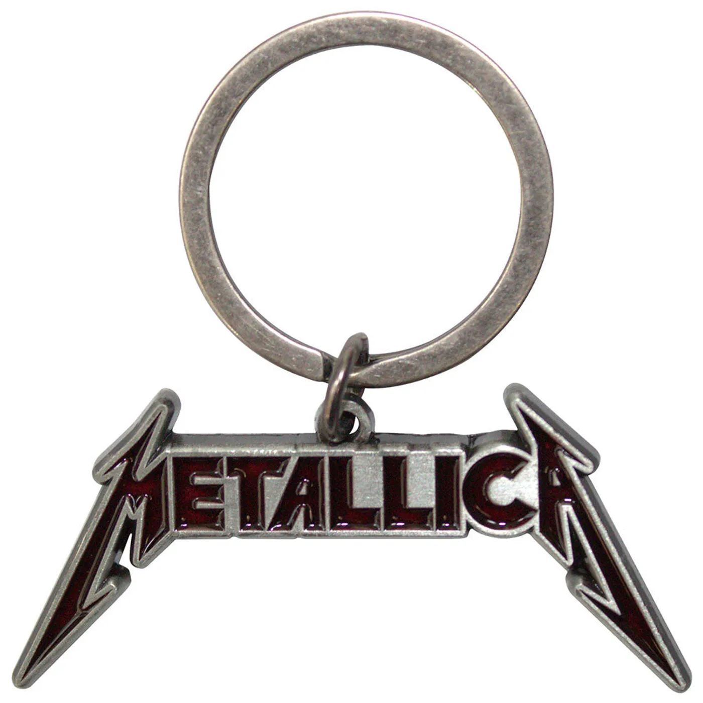 Metallica Standard Keychains - Deep Red Logo
