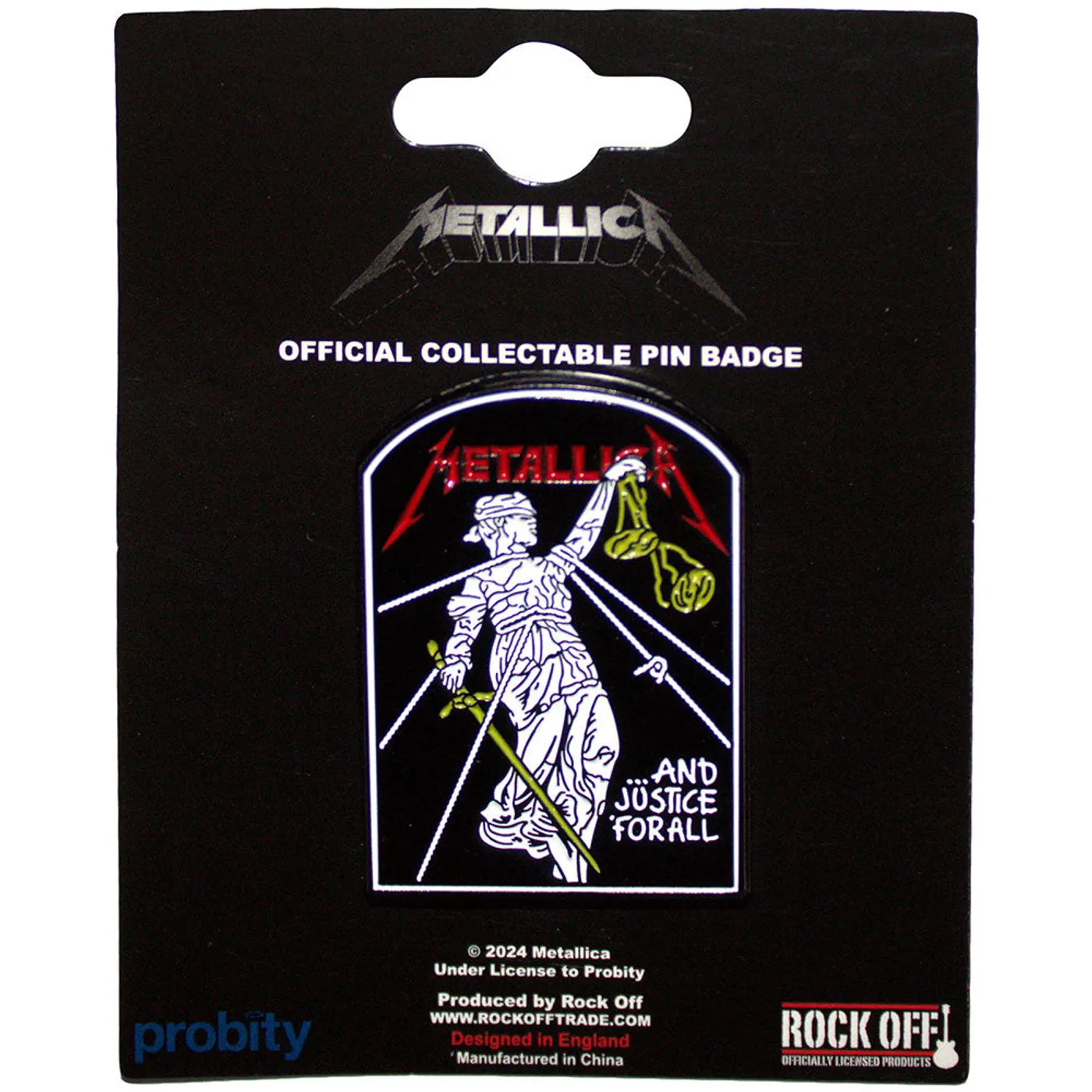 Metallica Pin - Badge - And Justice For All Tombstone