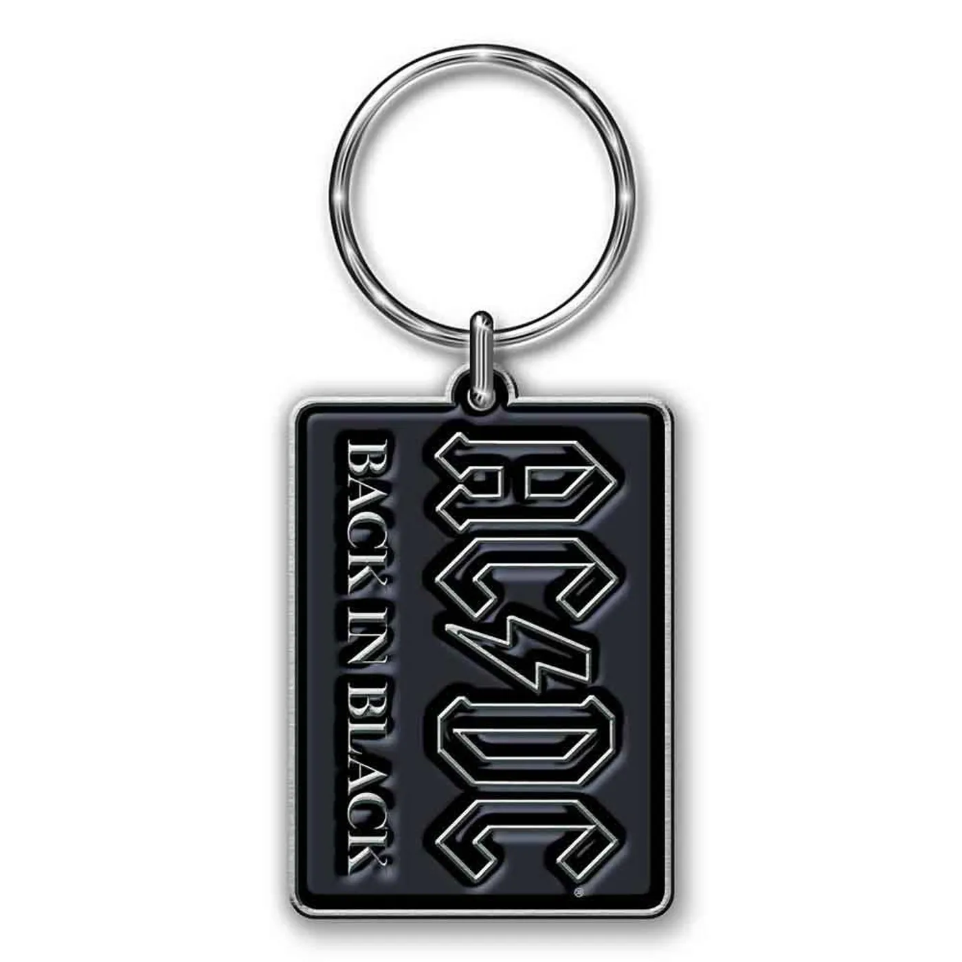 AC/DC Standard Keychains - Back In Black Cast Metal
