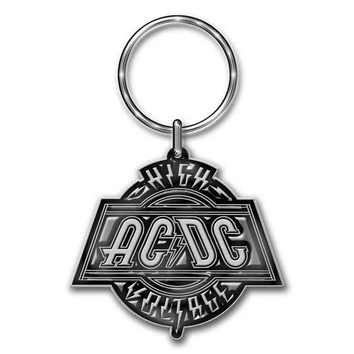 AC/DC Standard Keychains - High Voltage Cast Metal