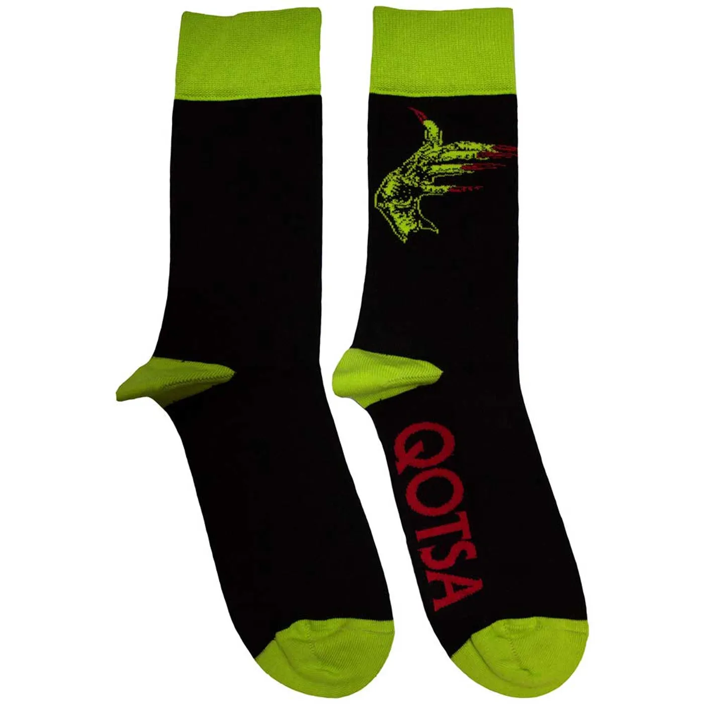 Queens Of The Stone Age Ankle Socks - Green Hands