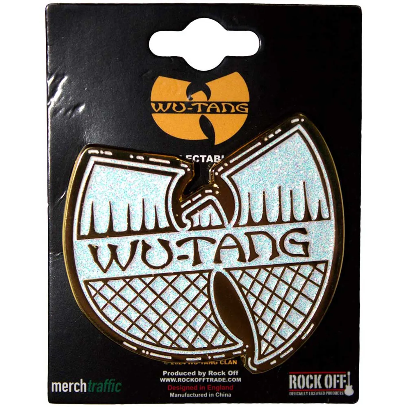 Wu-Tang Clan Pin - Badge - White & Gold Logo