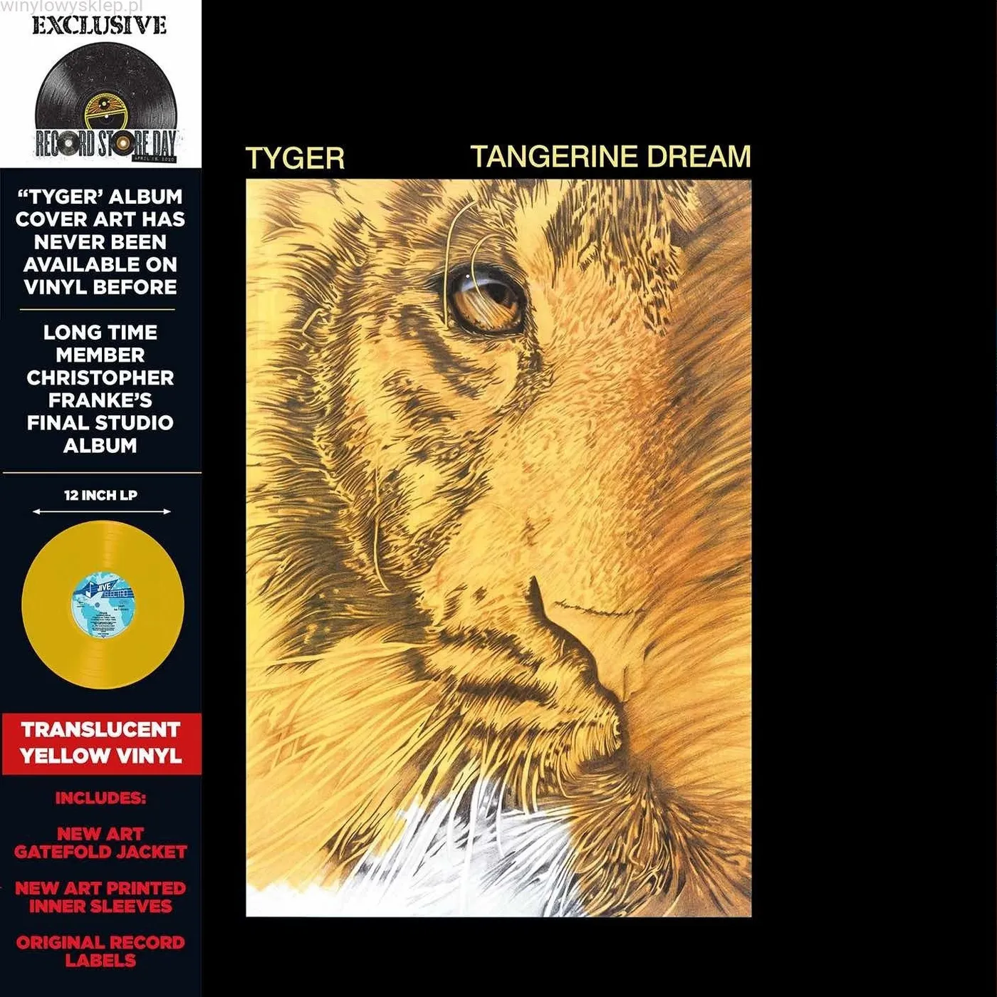 Tangerine Dream LP - Tyger (Yellow Vinyl) (Rsd 2020)