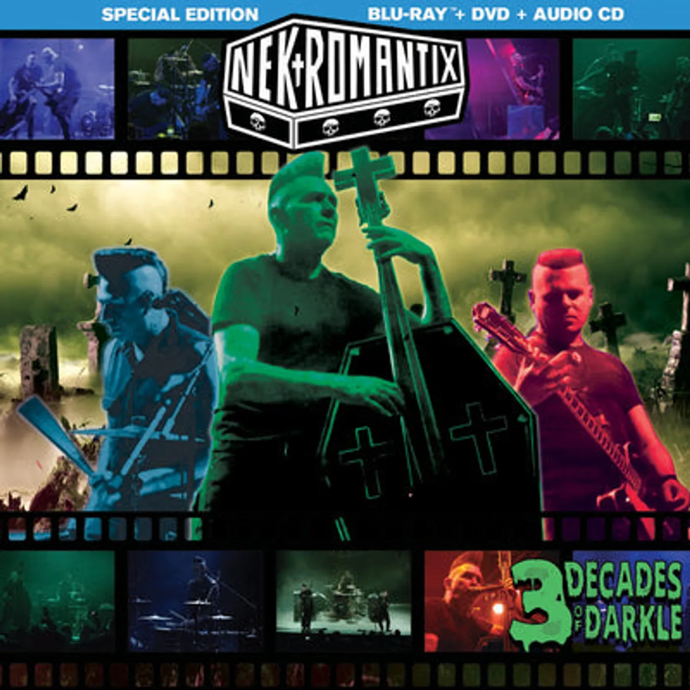 Nekromantix LP - 3 Decades Of Darkle (Green Vin (Vinyl)
