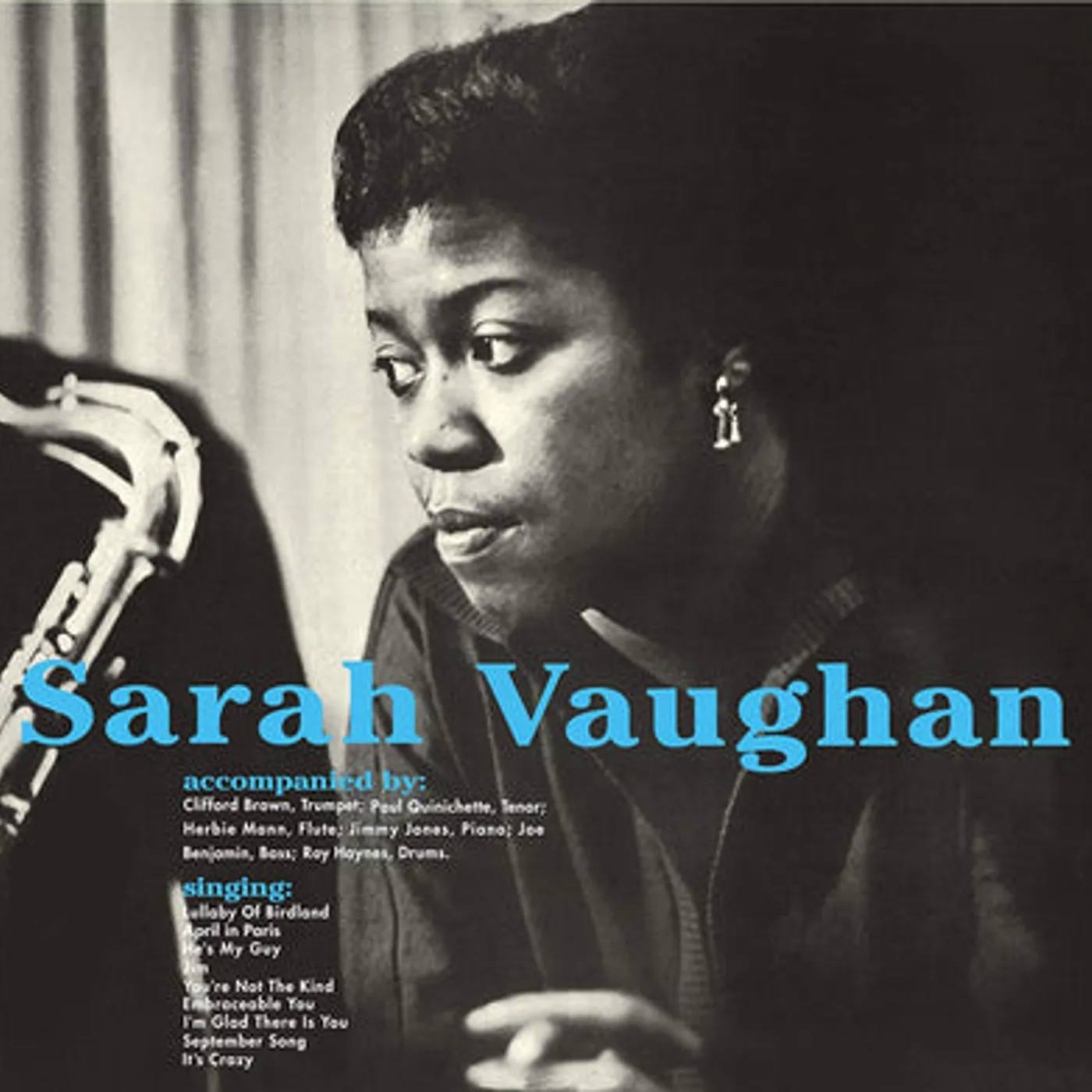 Sarah Vaughan LP - With Clifford Brown (Blue  Vin (Vinyl)