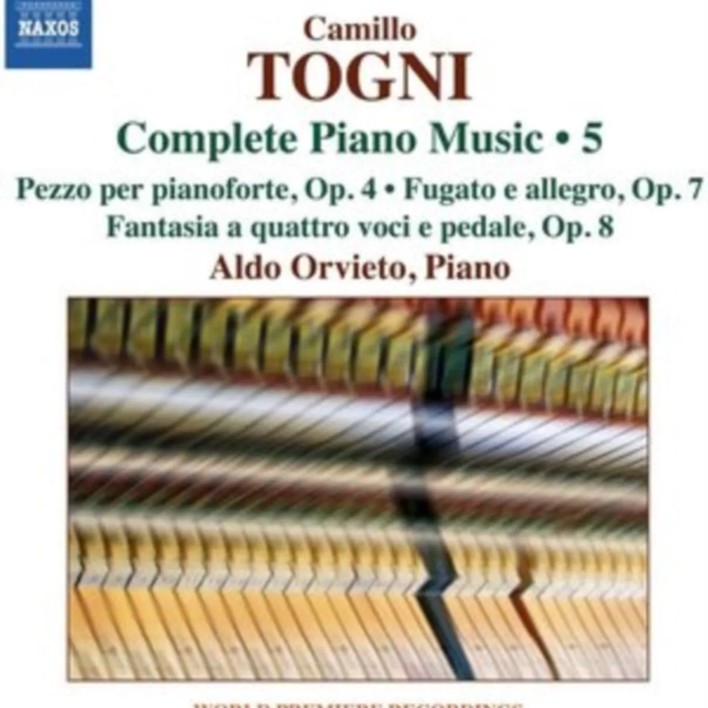 Aldo Orvieto CD - Camillo Togni: Complete Piano Music. Vol. 5