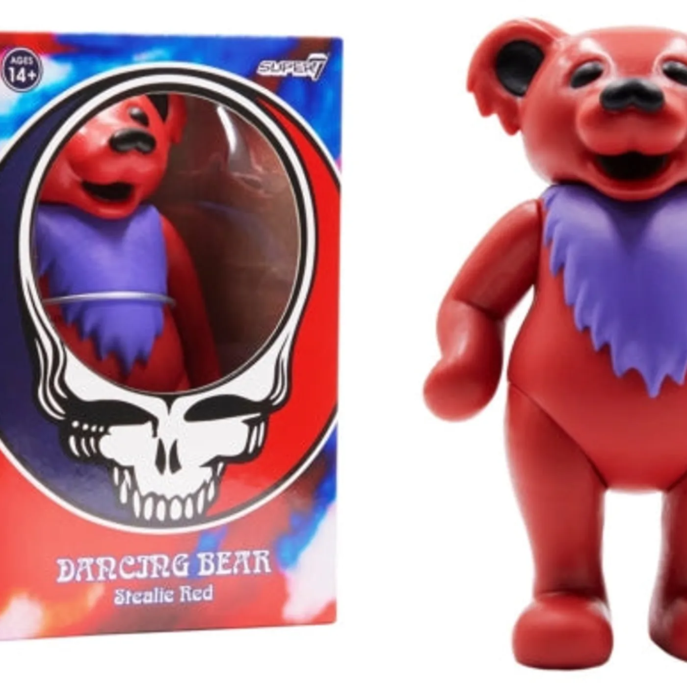 Grateful Dead Figurine - Grateful Dead- Dancing Bear (Stealie Red) Reaction Figure