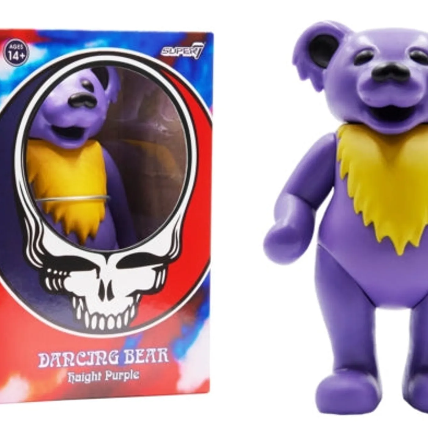 Grateful Dead Figurine - Grateful Dead - Dancing Bear (Haight Purple) Reaction Figure