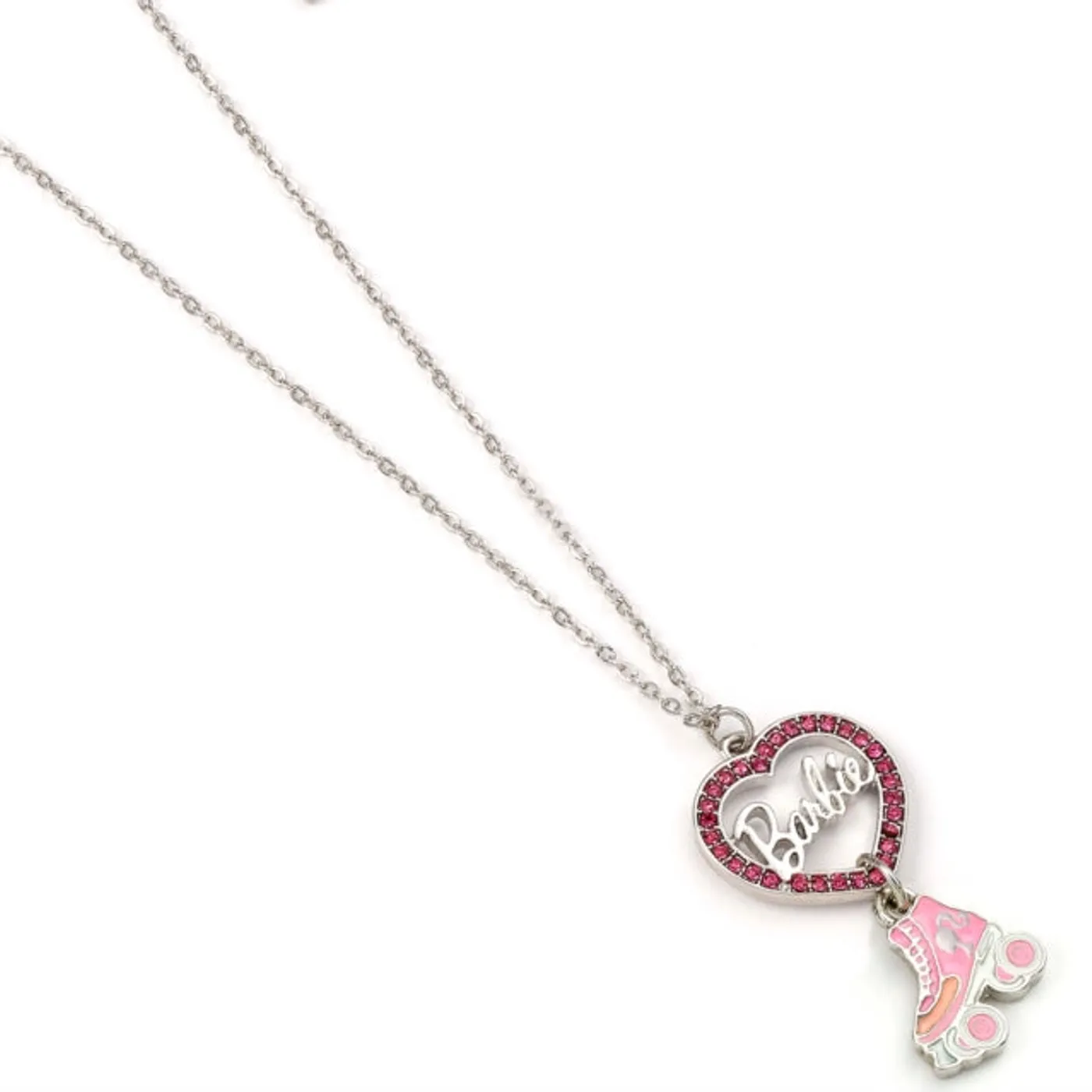 Barbie Necklace - Barbie Crystal Heart And Roller Skate Necklace