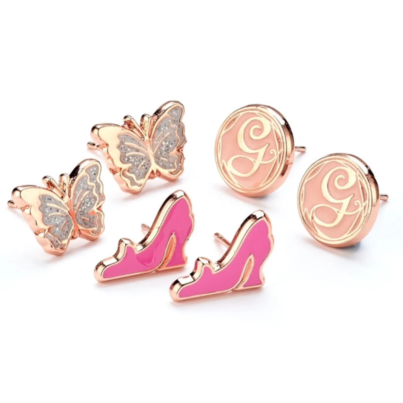 Wicked Earrings - Wicked Glinda Butterlfy. G And Shoe Stud Earring Set