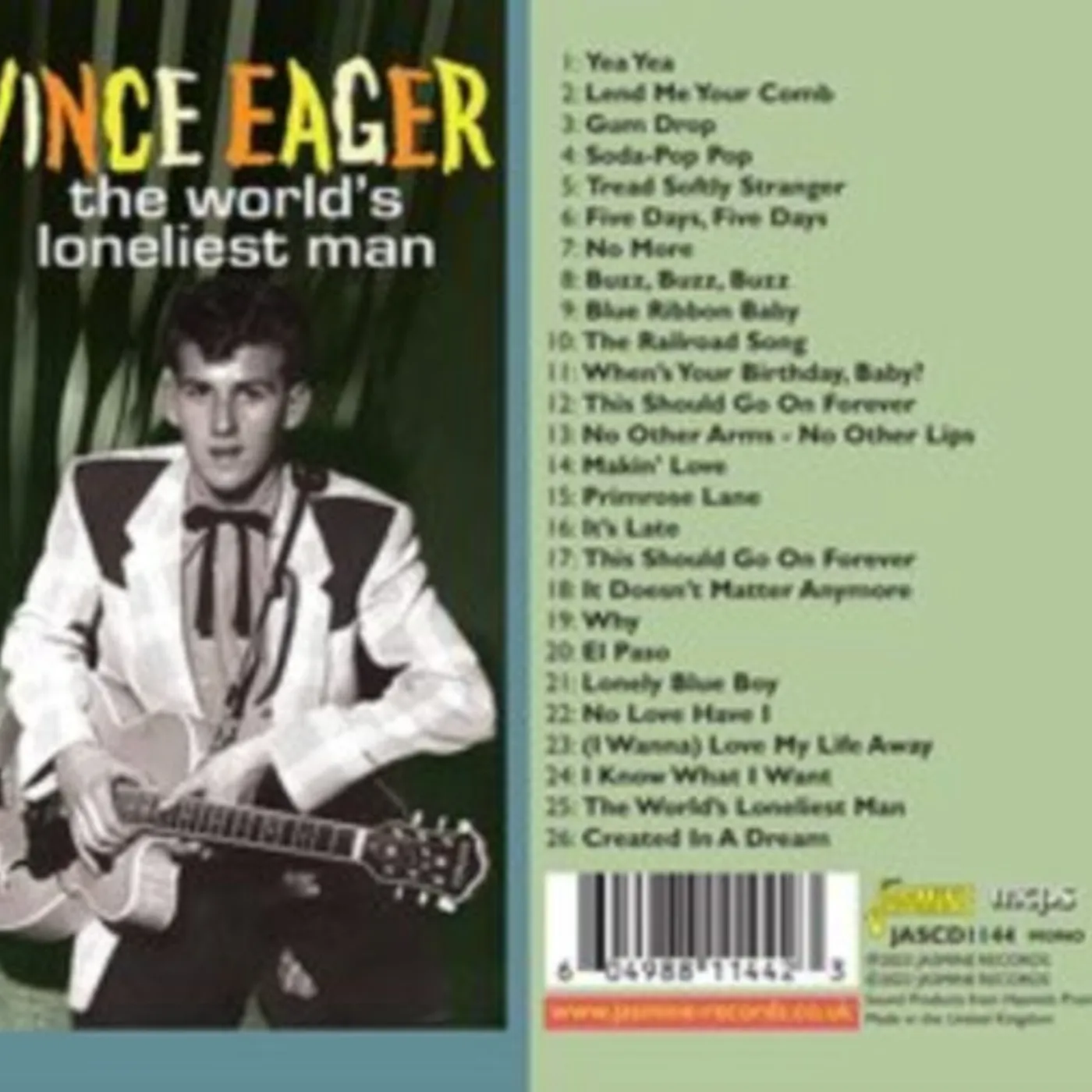 Vince Eager CD - The Worlds Loneliest Man