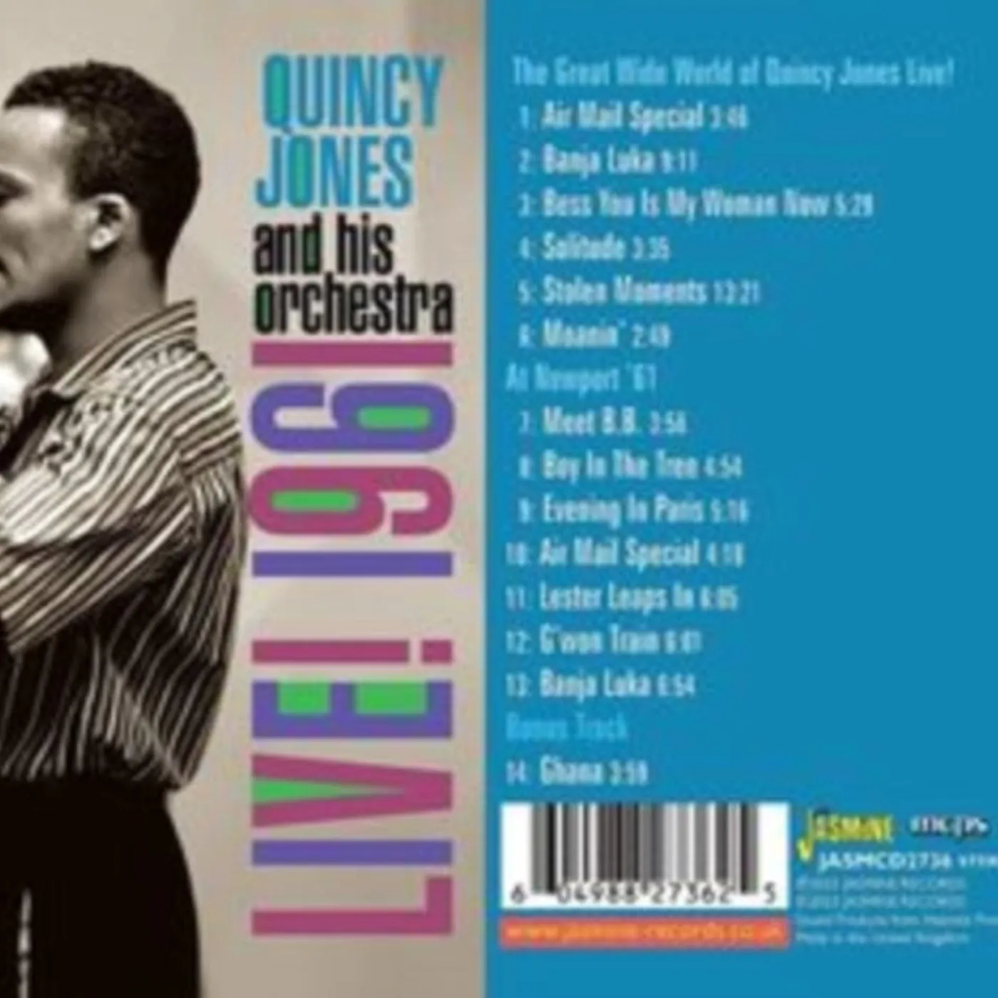 Quincy Jones CD - Live! 1961 2Lps & Bonus