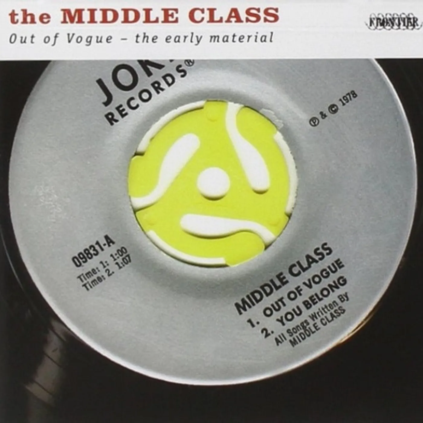 Middle Class CD - Out Of Vogue - The Early Material
