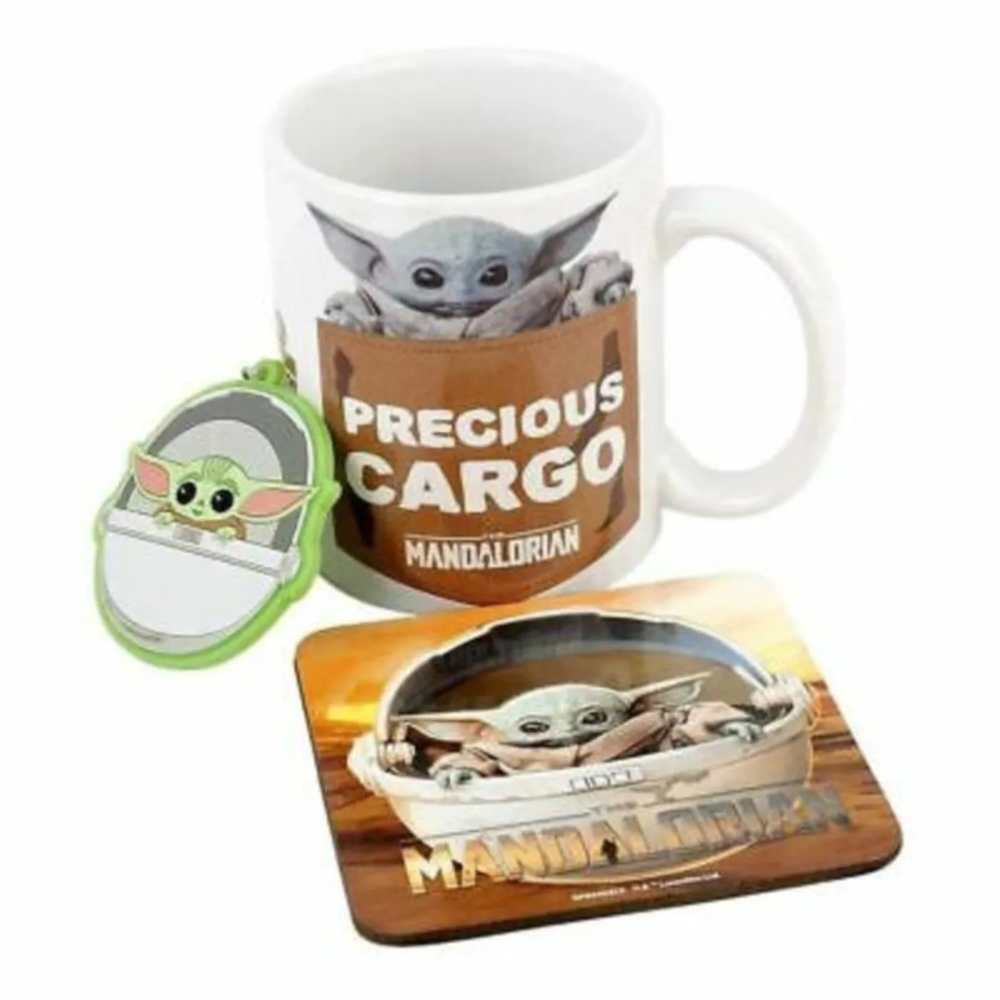 Star Wars Gift Set - Star Wars: The Mandalorian The Child Mug Coaster & Keychain Set
