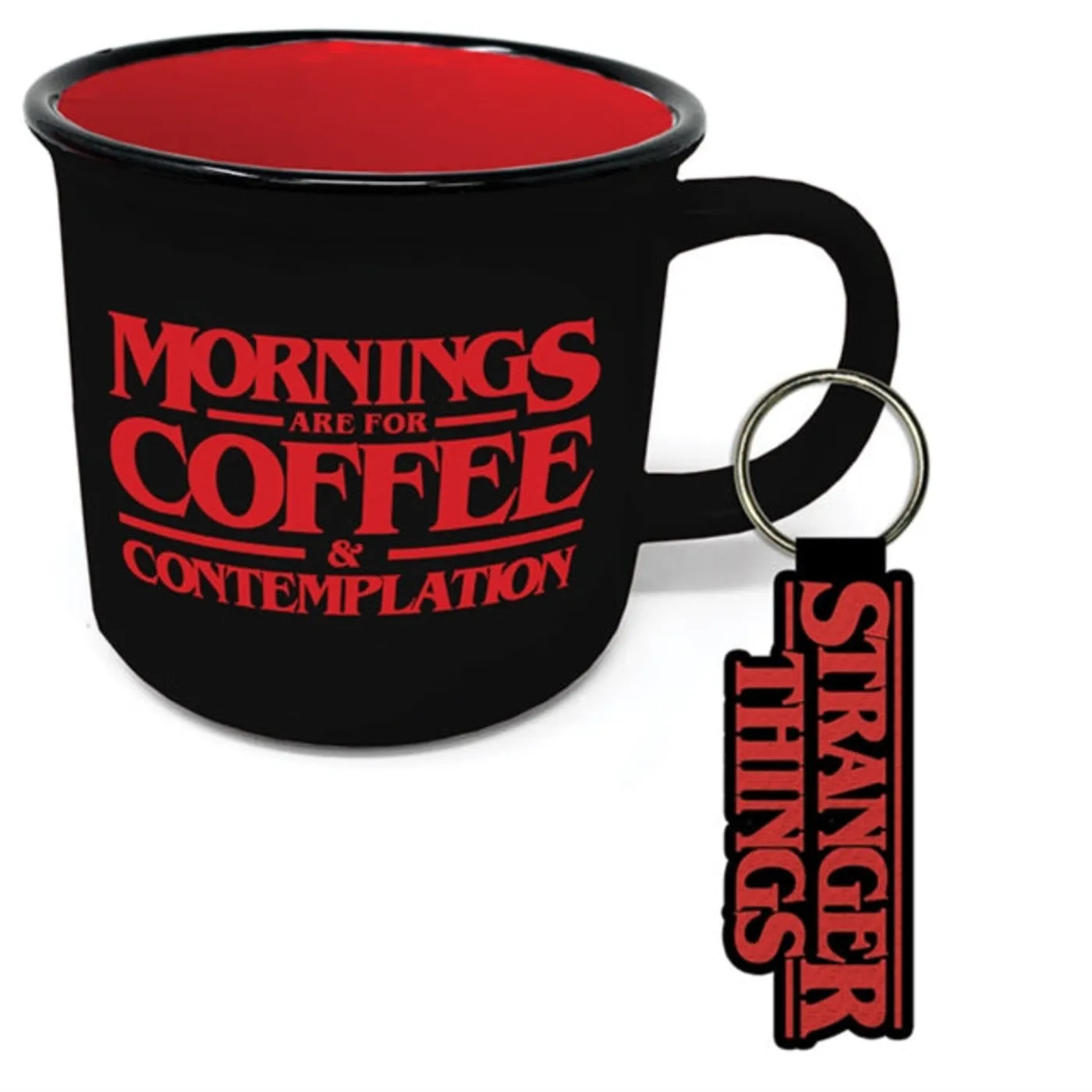 Stranger Things Gift Set - Stranger Things Coffee And Contemplation Campfire Mug & Keyring