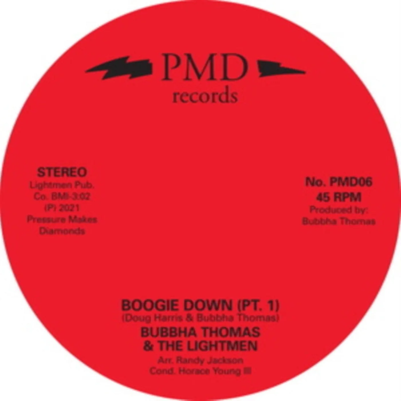 Bubbha Thomas & The Lightmen 7Inch - Boogie Down