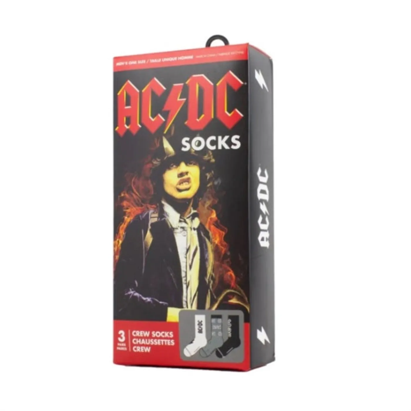 Ac/Dc Socks - Ac/Dc Socks 3 Pack In Gift Box (One Size)