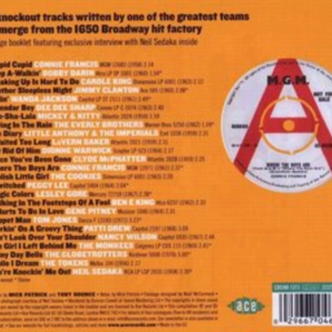 Various Artists CD - Where The Boys Are - The Songs Of Neil Sedaka And Howard Greenfield