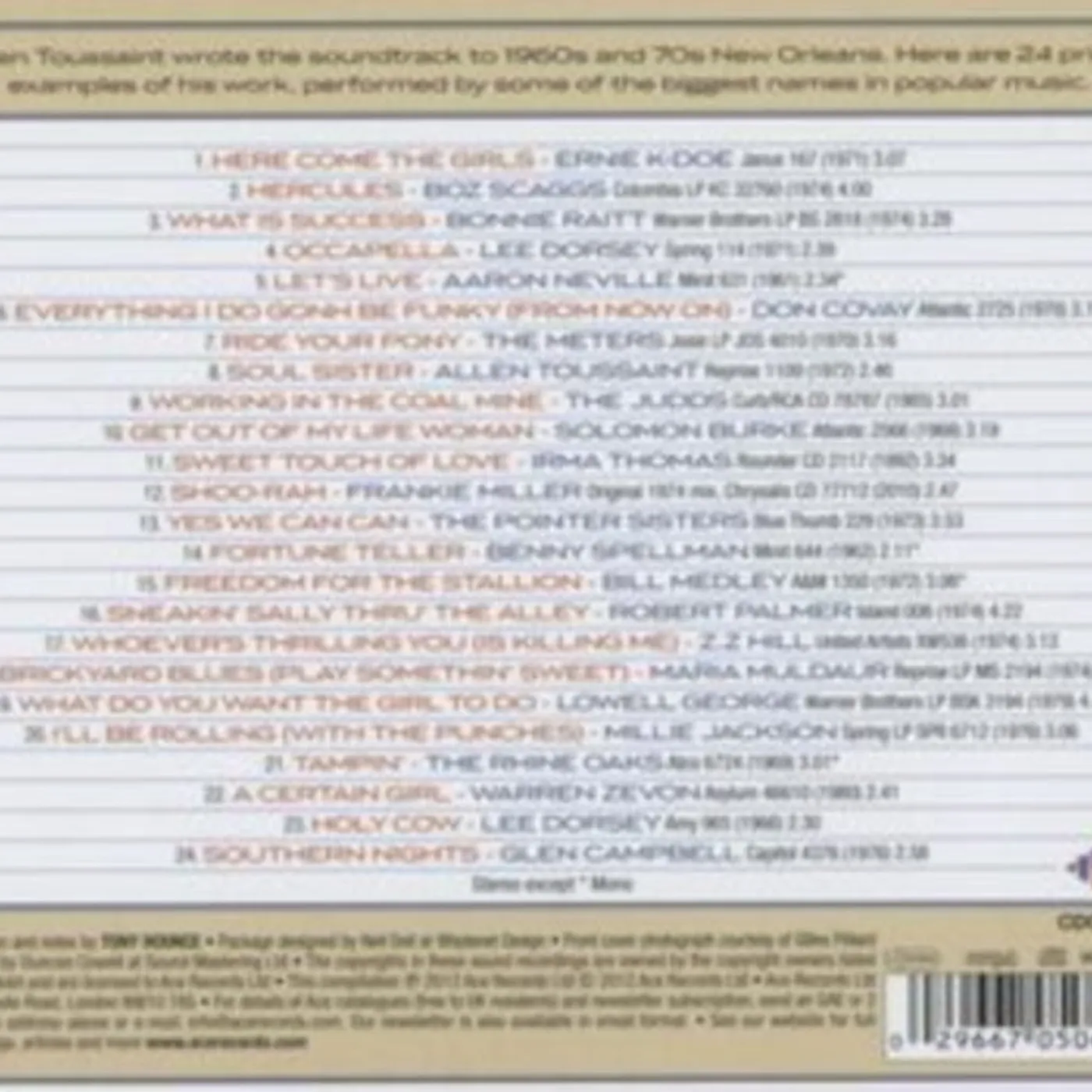Various Artists CD - Rolling With The Punches - The Allen Tou