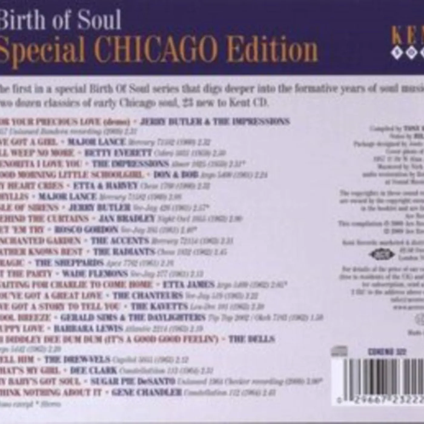 Various Artists CD - Birth Of Soul - Special Chicago Edition