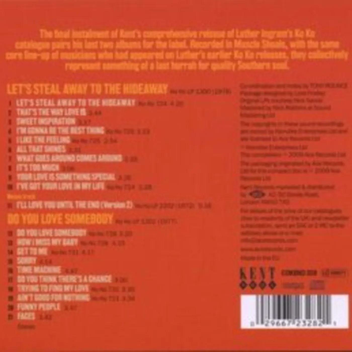 Luther Ingram CD - Lets Steal Away / Do You Love Somebody