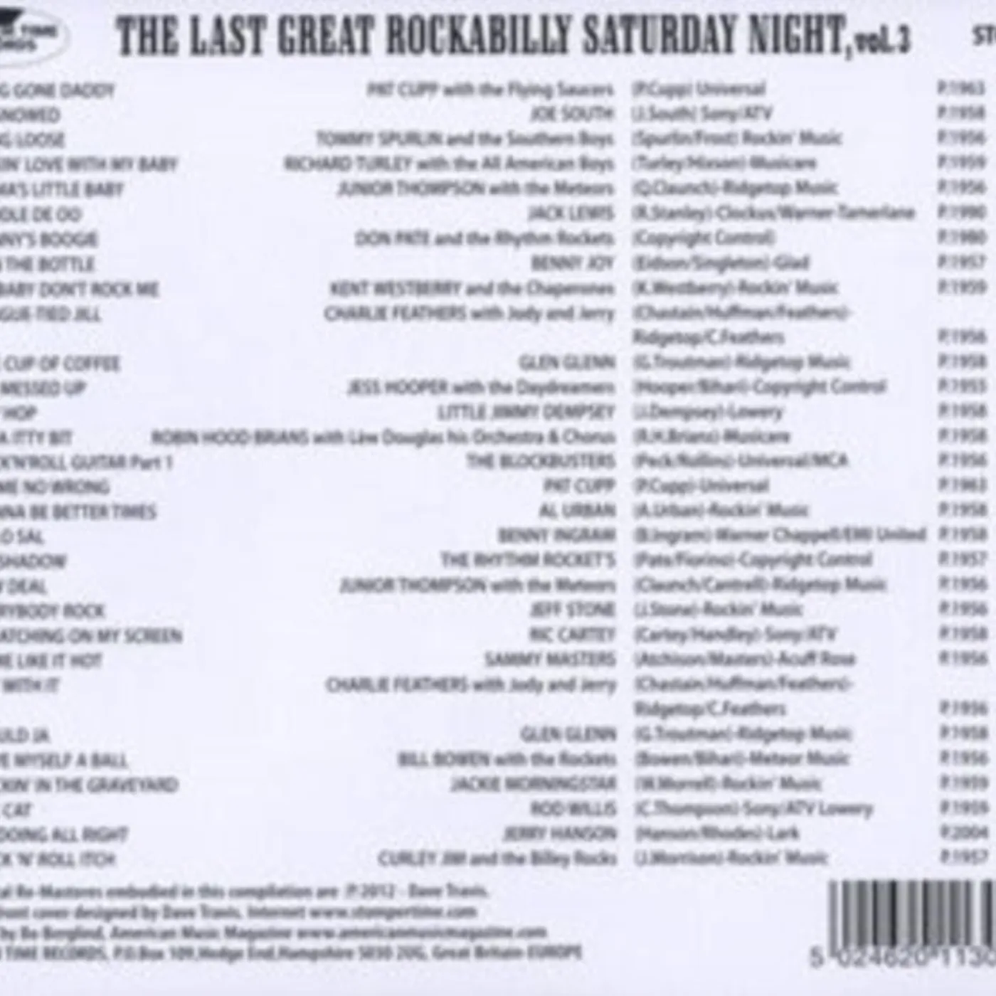 Various Artists CD - The Last Great Rockabilly Saturday Night