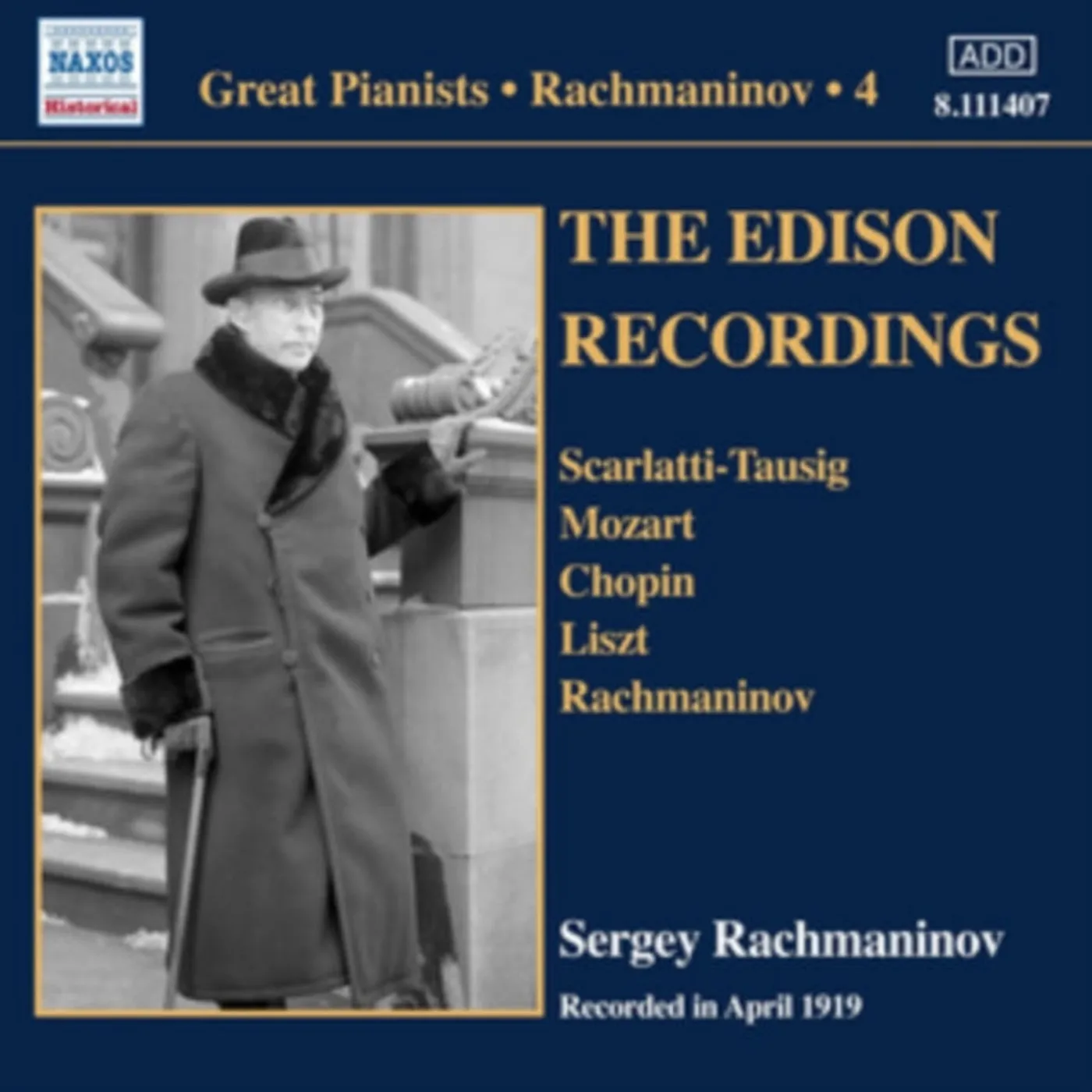 Sergei Rachmaninov CD - Rachmaninov / The Edison Recordings