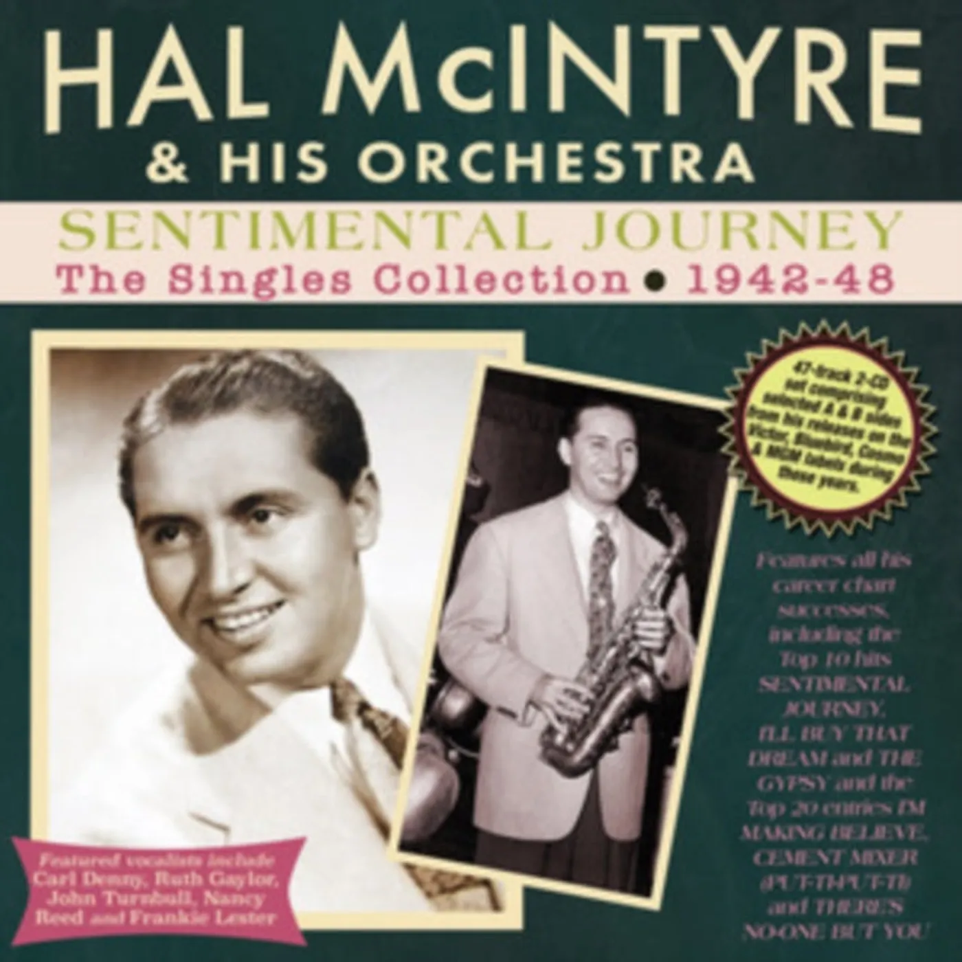 Hal Mcintyre & His Orchestra CD - Sentimental Journey: The Singles Collection 1942-48