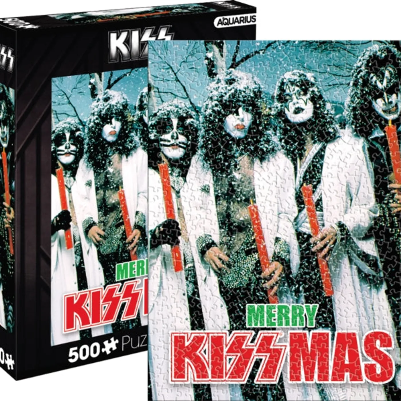 Kiss Jigsaw Puzzle - Merry Kissmas 500 Piece Jigsaw Puzzle