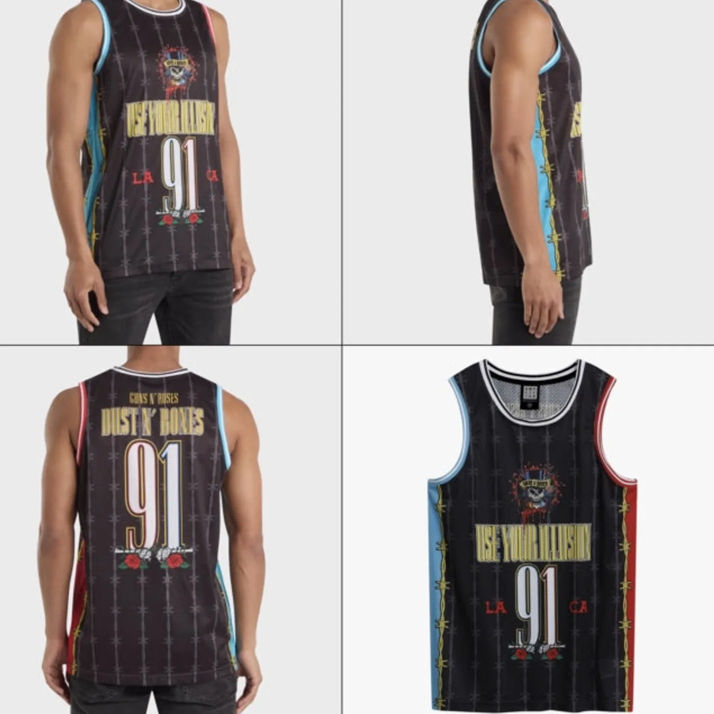 Gun 'n' Roses Amplified Basketball Jersey - Dust N Bones