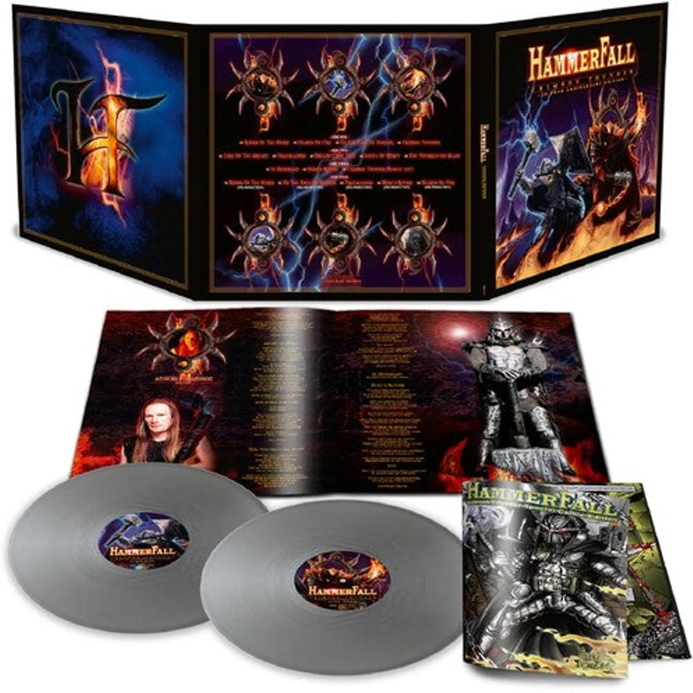 Hammerfall LP Vinyl - Crimson Thunder - 20 Year Anniversary Ed. - Silver