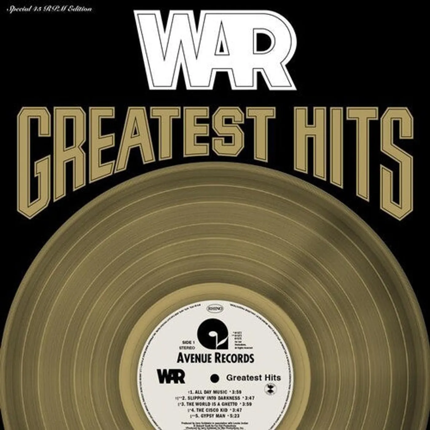 War LP Vinyl - Greatest Hits (Gate Fold) (Ogv)