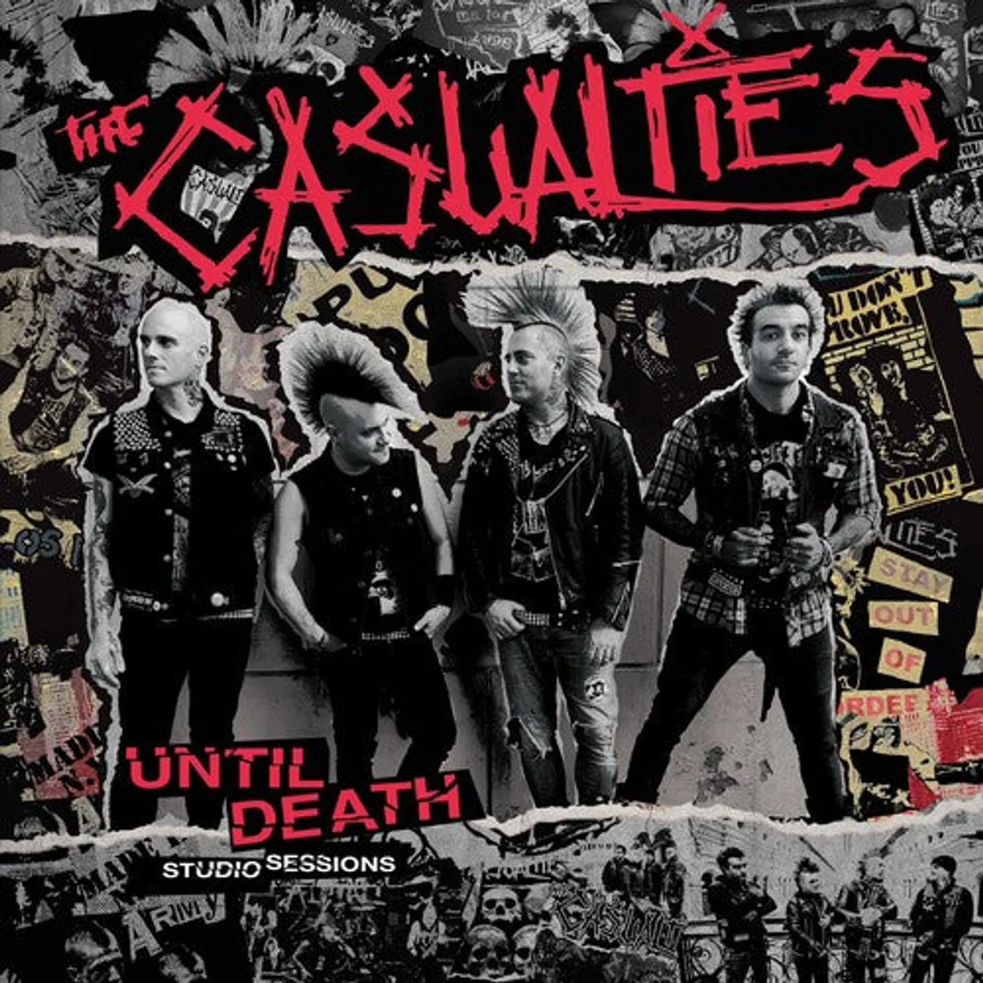 The Casualties LP Vinyl - Until Death: Studio Sessions - Red/Black Splatter