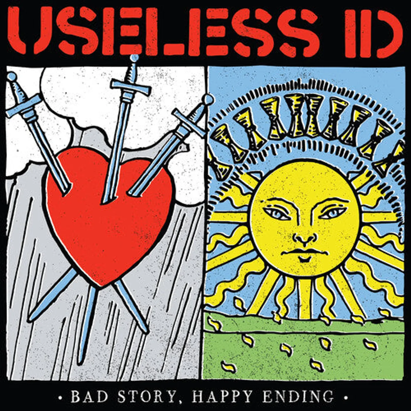 Useless Id LP Vinyl - Bad Story Happy Ending - Red/White Splatter (Colv)