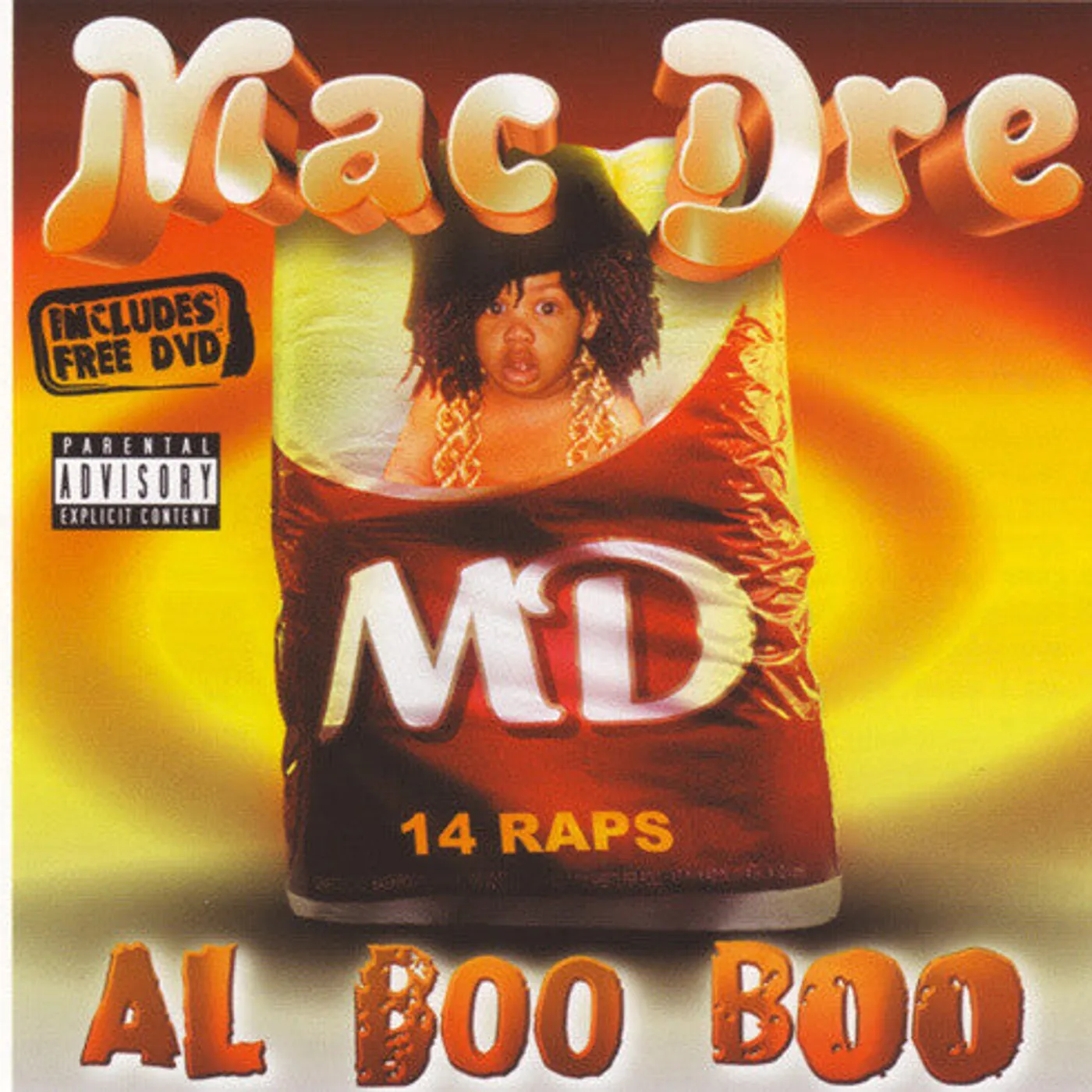 Mac Dre LP Vinyl - Al Boo Boo - Yellow/Orange (Colv) (Org) (Ylw)