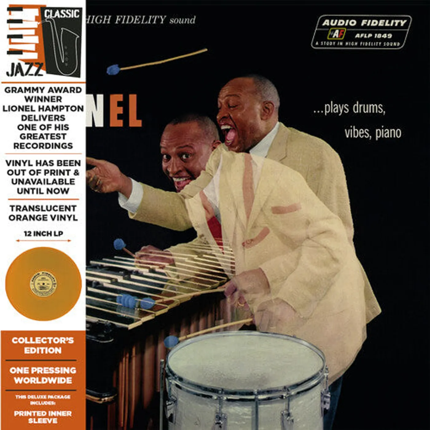 Lionel Hampton LP Vinyl - Lionel Plays Drums Vibes Piano (Colv) (Dlx) (Ltd)