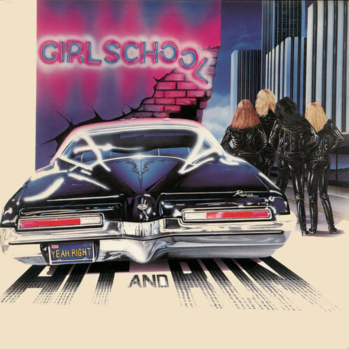 Girlschool LP Vinyl - Hit & Run - Magenta (Colv) (Gate) (Ltd)