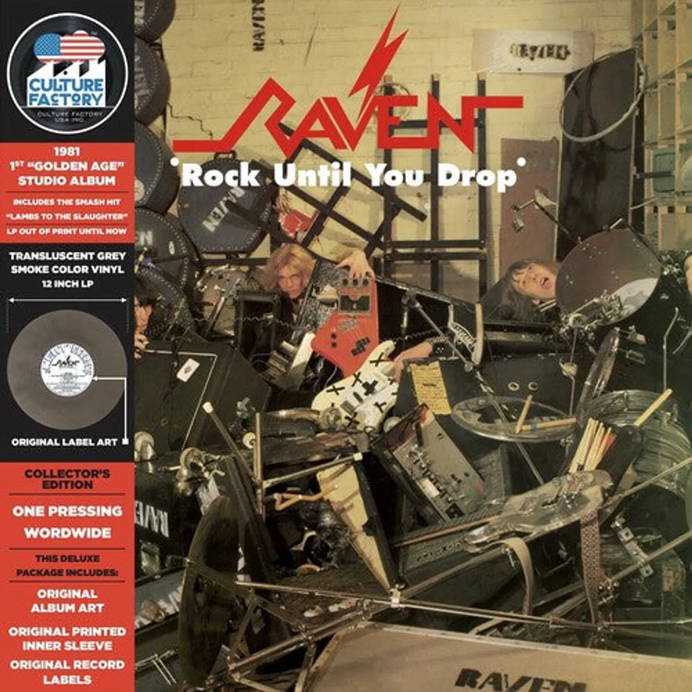 Raven LP Vinyl - Rock Until You Drop (Coloured Vinyl) (Gry)