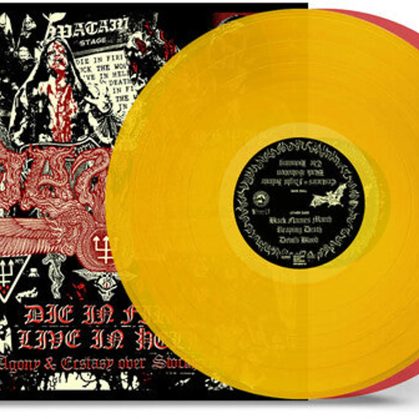 Watain LP Vinyl - Die In Fire - Live In Hell (Coloured Vinyl) (Gate Fold) (Red)