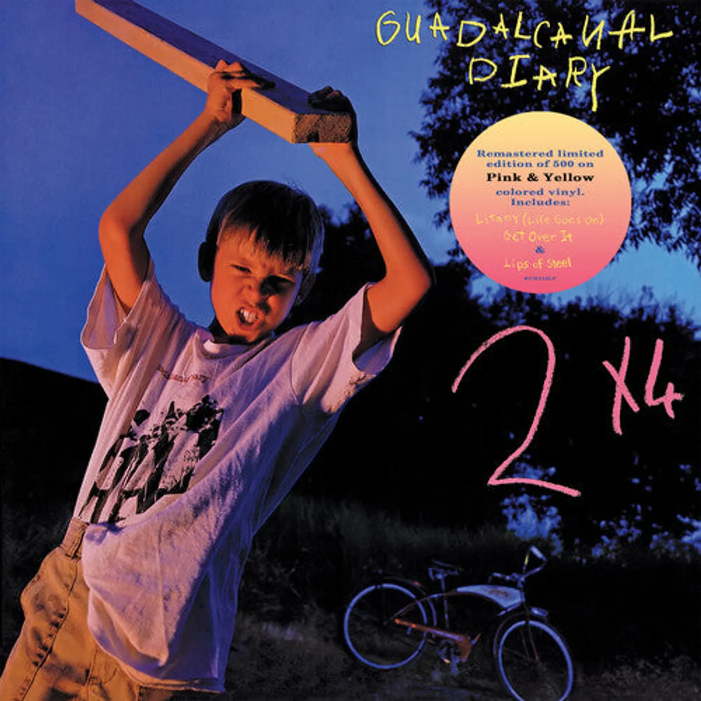 Guadalcanal Diary LP Vinyl - 2 X 4 - Pink/Yellow Swirl (Coloured Vinyl) (Pnk) (Ylw)