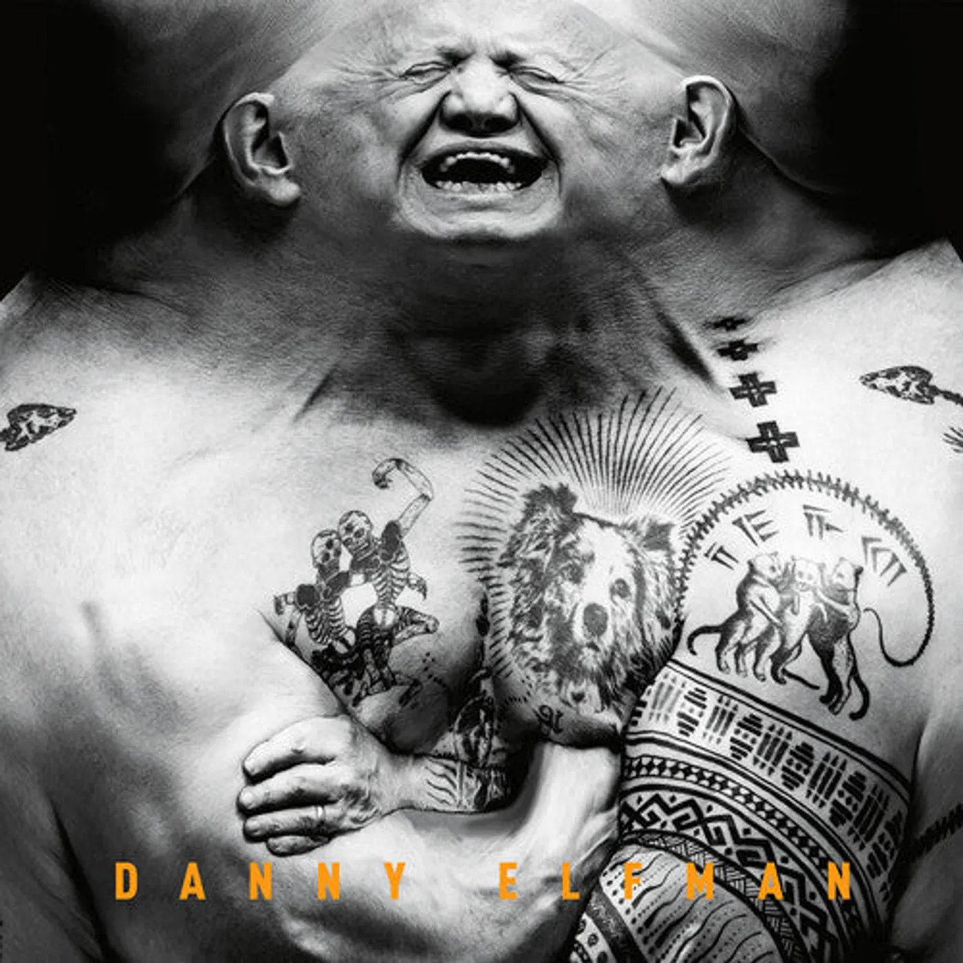 Danny Elfman LP Vinyl - Bigger. Messier. - Trans Orange W/ Opaque White