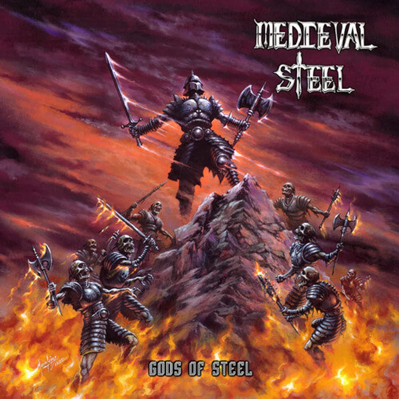 Medieval Steel LP Vinyl - Gods Of Steel (Coloured Vinyl) (Ltd) (Red)