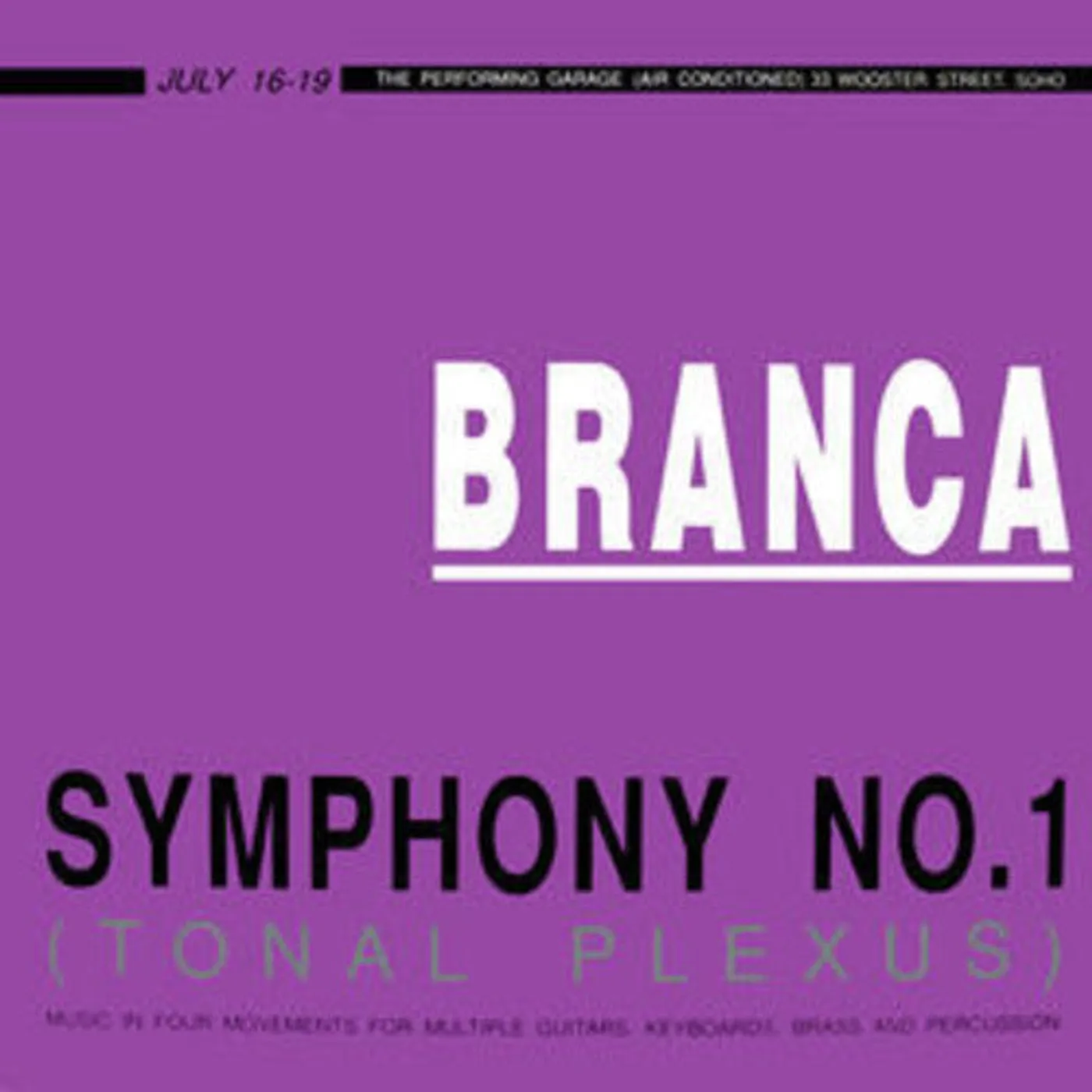 Glenn Branca LP Vinyl - Symphony No. 1 (Tonal Plexus)