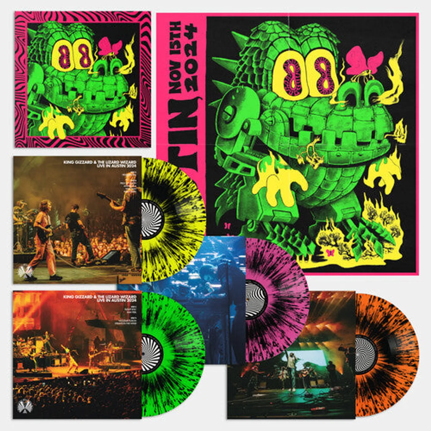 King Gizzard & The Lizard Wizard LP Vinyl - King Gizzard - Live In Austin '24 (Spla)