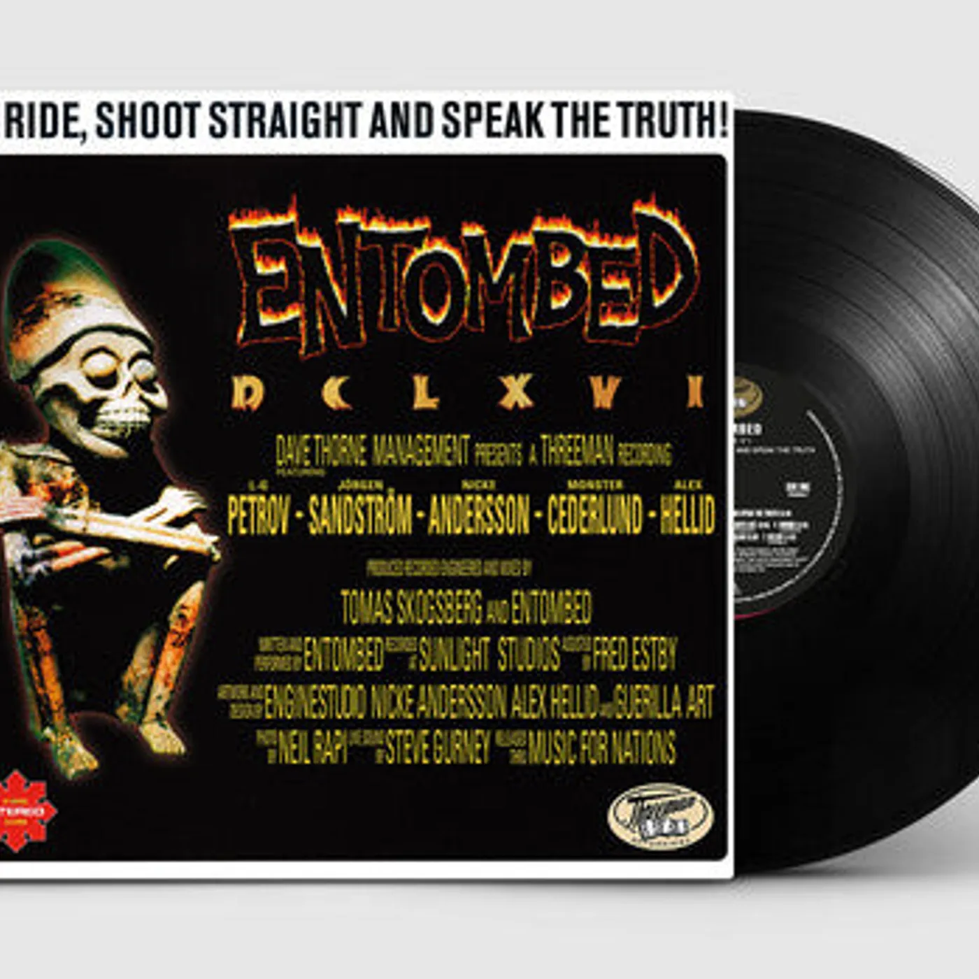 Entombed LP Vinyl - To Ride Shoot Straight & Speak The Truth