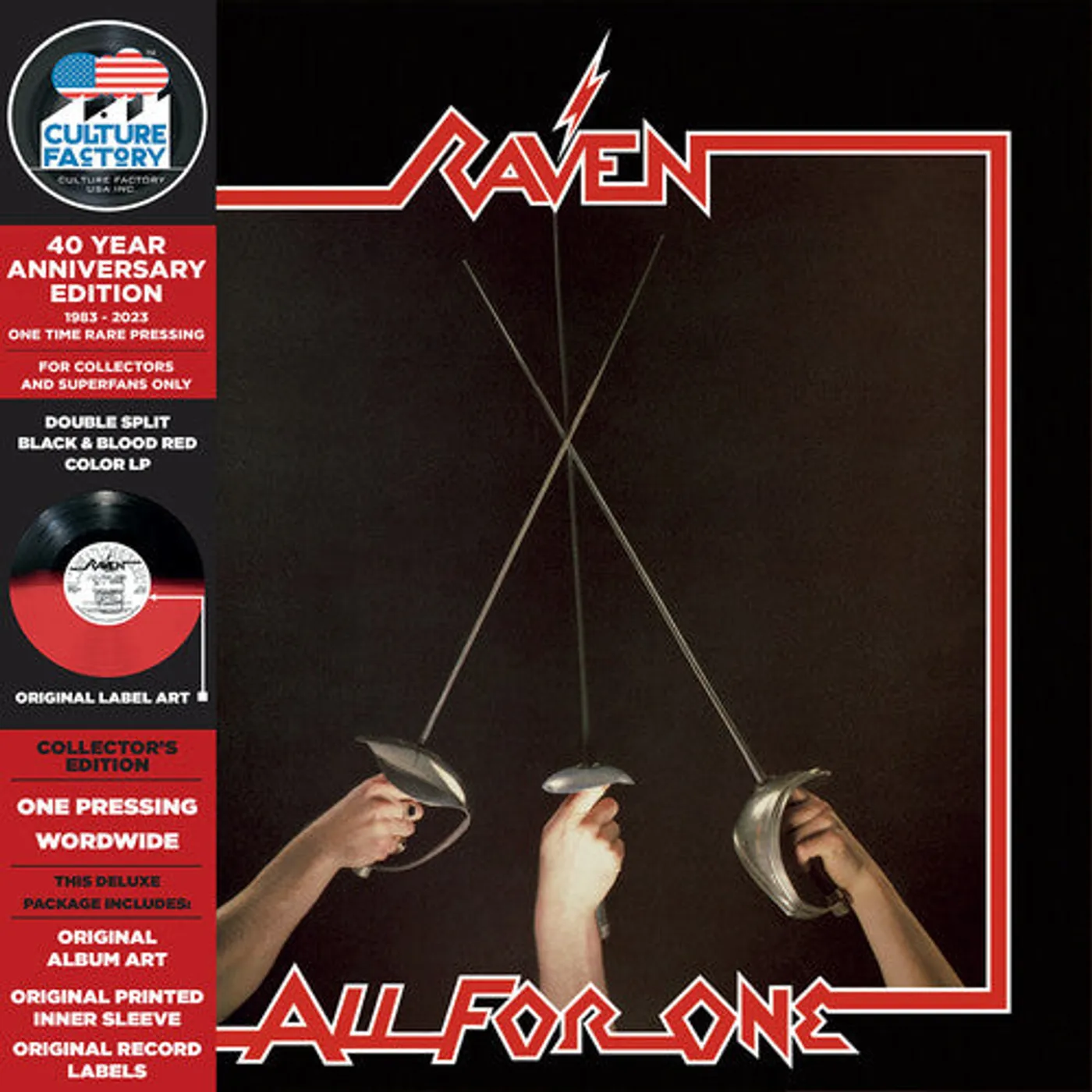 Raven LP Vinyl - All For One (Coloured Vinyl) (Ltd) (Aniv) (Reis)